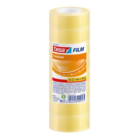 Tour de 8 rouleaux adhésifs TESA 19 mm x 33m