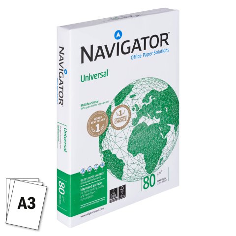 Papel blanco A3 80 g Navigator Universal - paquete de 500 hojas
