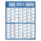 Calendrier annuel mural 2026 - 14 mois recto / blanc verso - 55 x 43 cm