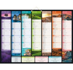 Calendrier semestriel mural 2026 - Bancolor - 40,5 x 55 cm