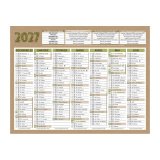Calendrier semestriel mural 2027 - natura - 13,5 x 17,5 cm