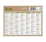 Calendrier semestriel mural 2026 - Natura - 13,5 x 17,5 cm