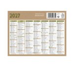 Calendrier semestriel mural 2027 - Natura - 13,5 x 17,5 cm
