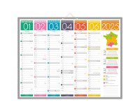 Calendrier semestriel mural 2026 - Tendance - 43 x 55 cm
