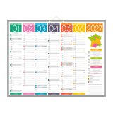 Calendrier semestriel mural 2027 - Tendance - 43 x 55 cm