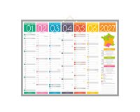 Calendrier semestriel mural 2027 - Tendance - 43 x 55 cm