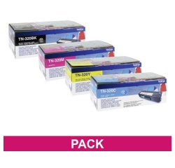 Brother TN320 Pack toner noir + couleur pour imprimante laser