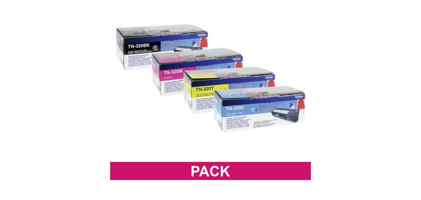 Brother TN320 Pack toner noir + couleur pour imprimante laser