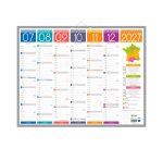 Calendrier semestriel mural 2027 - Tendance - 43 x 55 cm
