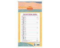 Bloc mensuel à feuillets Millésimé 2026 - Ambiance - 19 x 36 cm