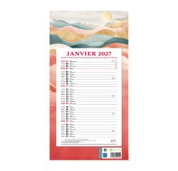 Bloc mensuel à feuillets Millésimé 2027 - Ambiance - 19 x 36 cm
