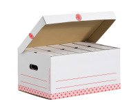 Pack 60 Cajas de archivo 10 cm + 10 contenedores para A4 Blancos