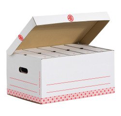 Pack 60 Cajas de archivo 10 cm + 10 contenedores para A4 Blancos