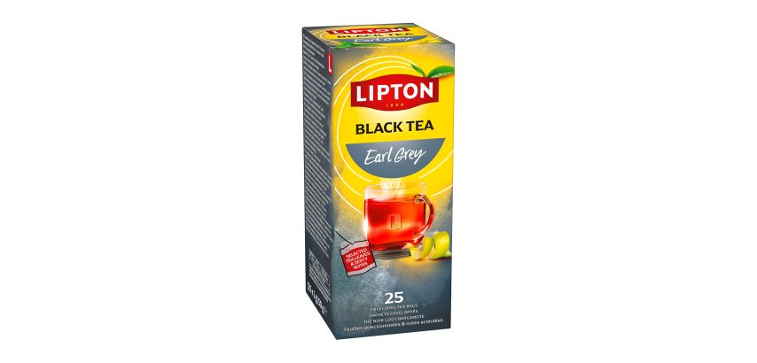 Thé noir Earl Grey Lipton - Boîte de 25 sachets fraîcheur