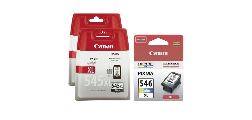 Big pack jet encre Canon haute capacité PG-545XL x 2 + CL-546XL