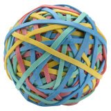 Ball with colored rubber bands Safetool
