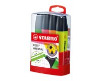 Surligneur Stabilo Boss couleurs assorties - Boîte de 4