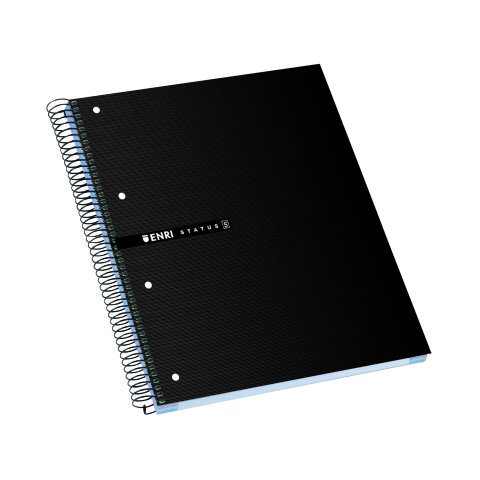Cuaderno Enri Status Tapa rígida 5 x 5 Negro A4 160 hojas