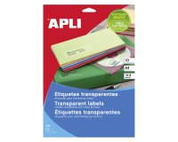 Etiquetas transparentes Inkjet 210 x 297 (poliéster) Apli 10053