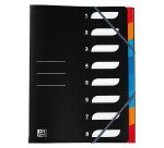 Trieur à élastiques plastique Oxford 8 compartiments A4 noir