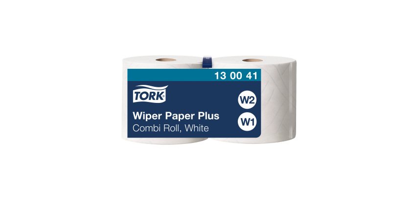 Cleaning paper roll Tork W1/2 Plus white length 225 m