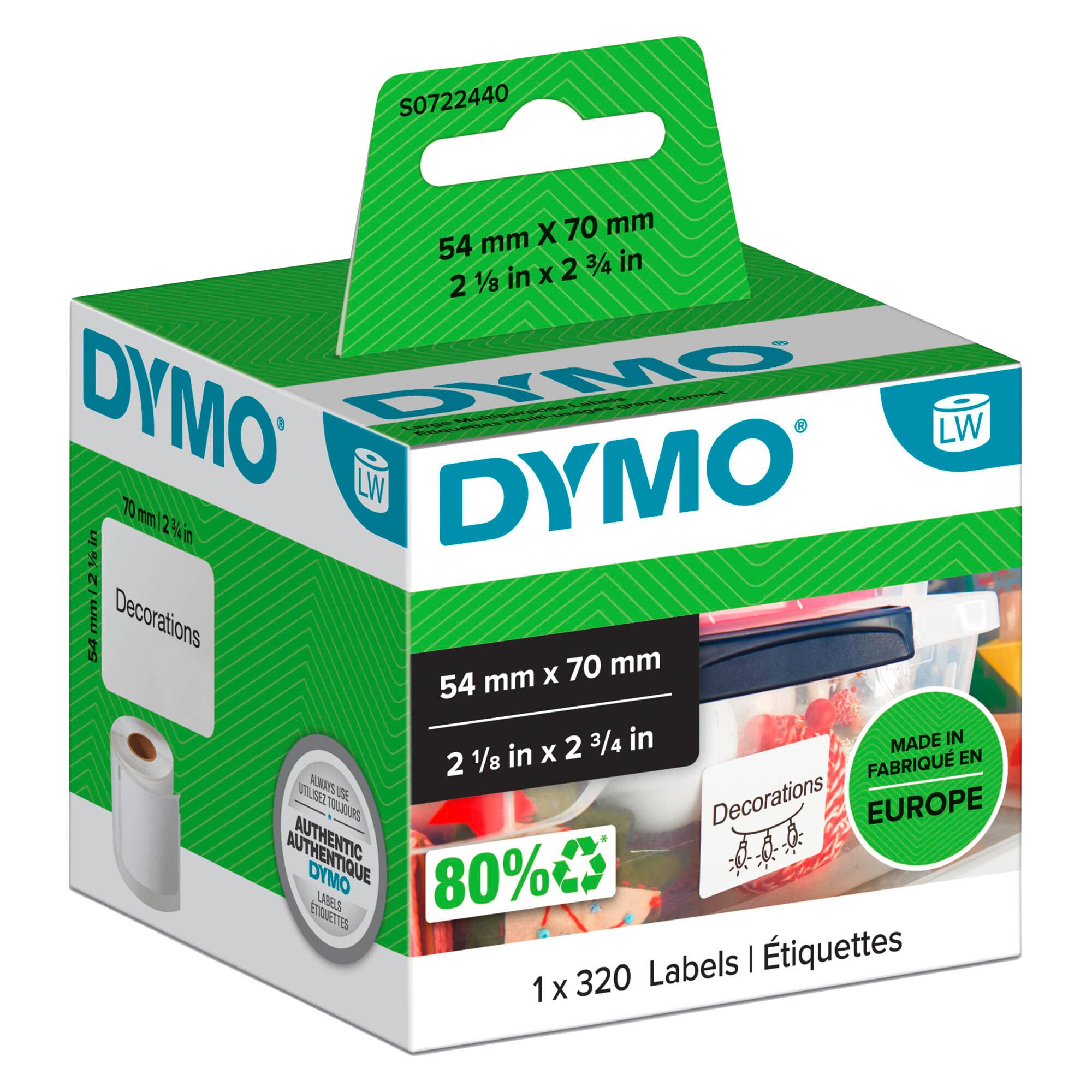 Étiquettes Vinyle Dymo Rhino 24 Mm X 5,5 M - Noir Sur Blanc - Industrielles 1805430