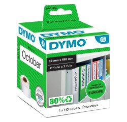Rollo de etiquetas Dymo 99019 LW 110" Archivador"59x190 mm rollo de 110