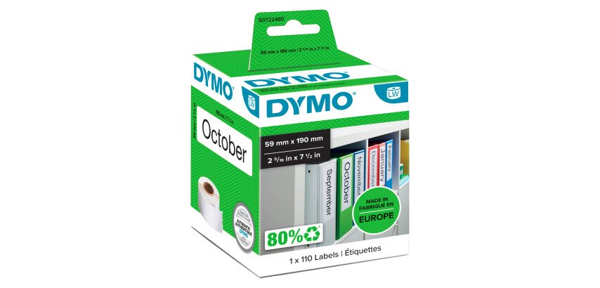 Etiketten für Ordner 59 x 190 mm Dymo - Rolle mit 110