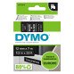 Lint polyester Dymo D1 S0720610 12 mm zwart met witte tekst