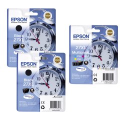 Epson Big pack 27XL - 2 noires, cyan mangenta jaune -Haute capacité - pour imprimante jet d'encre