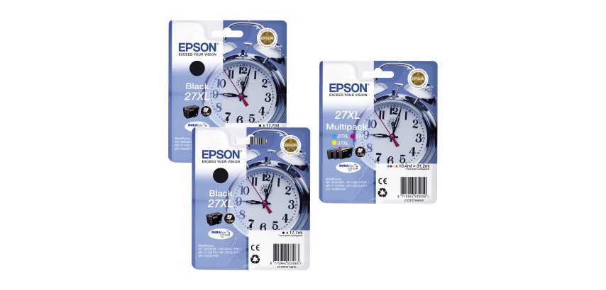 Epson Big Pack 27XL - 2 Schwarze, Cyan, Magenta, Gelb - Hohe Kapazität - für Tintenstrahldrucker