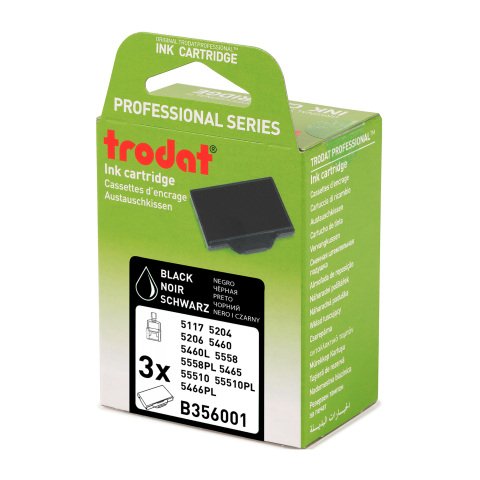 Almohadilla de tinta Trodat Professional Line 6/56 - Pack de 3 negro
