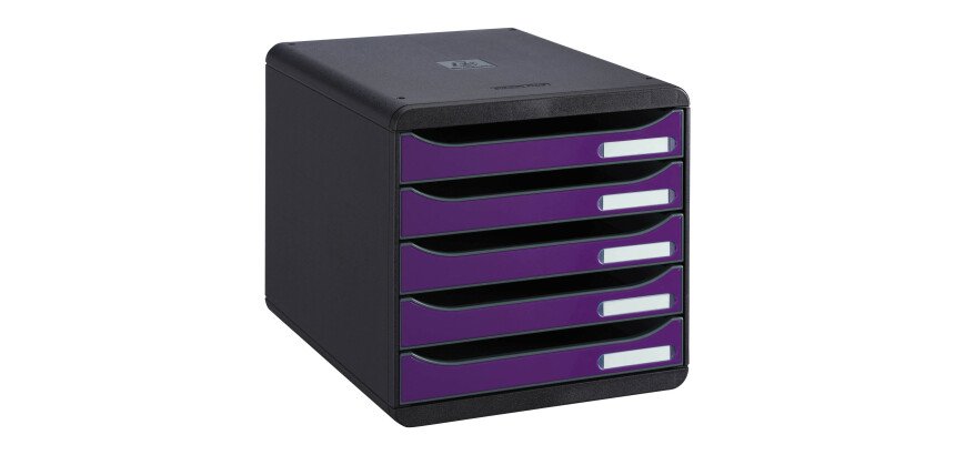 Module de classement Exacompta Big Box Plus 5 tiroirs glossy