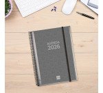 Agenda  155x212 Semana Vista Apaisada Espiral Personalizable Finocam Español