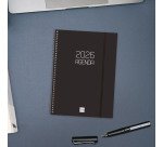 Agenda 155x212 Semana Vista Apaisada Espiral Opaque Finocam Negro