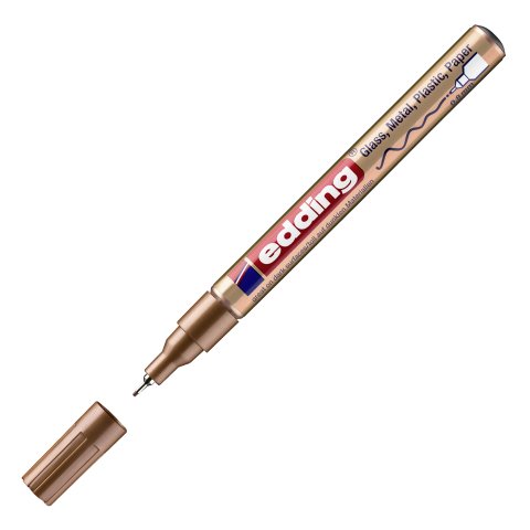 Rotulador permanente edding 780 de tinta opaca brillante cobre