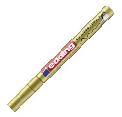 Rotulador permanente edding 780 de tinta opaca brillante dorado