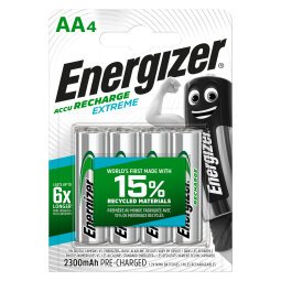 Accu rechargeable AA - HR6 Energizer Extreme - Blister de 4 accus