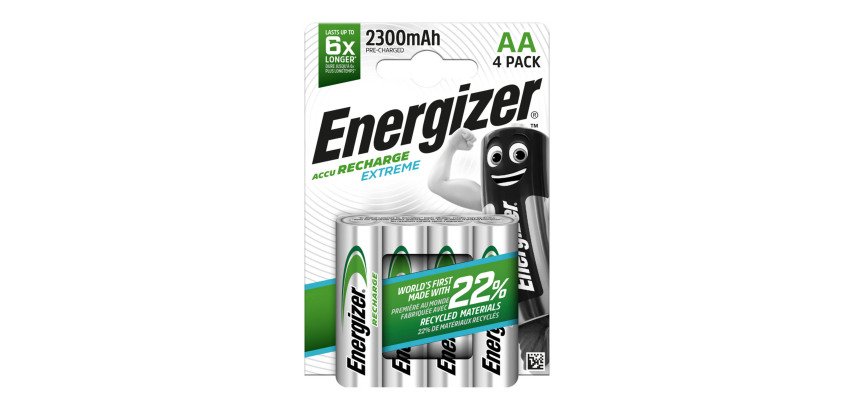 Energizer rechargeables - Pack de 4 accus AA/HR6 1,2 V