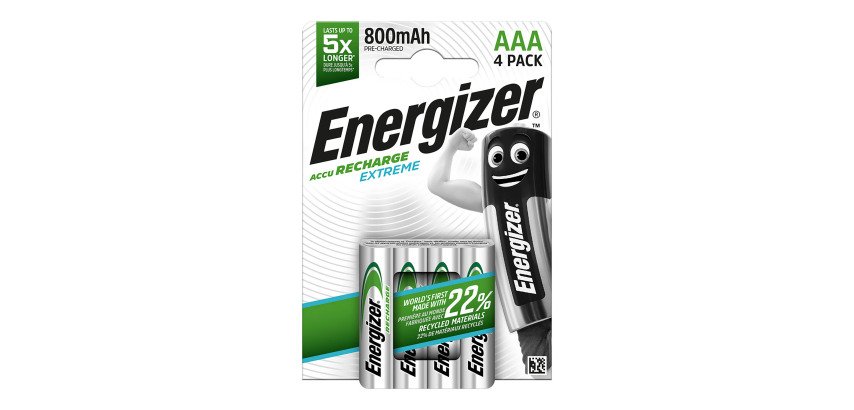 Energizer wiederaufladbare Batterien - 4er Pack AAA/HR03 1,2 V