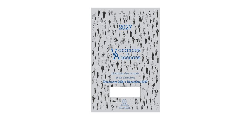 Planning vacances/absences 2027 Exacompta