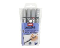 Marcador borrable Pentel Maxiflo punta de bala 1,6 mm colores surtidos - Paquete de 4
