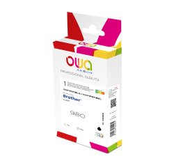 Cartouche Owa ompatible Brother LC980-LC1100 noire pour imprimante jet d'encre