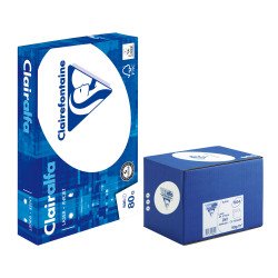 Pack 10 ramettes papier A4 80 g + 2 boîtes 250 enveloppes sans fenêtre 110 x 220 mm Clairalfa Clairefontaine