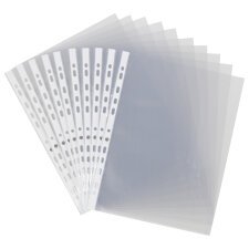 Pack of 200 perforated sleeves Bruneau A4 smooth polypropylene 11/100e + 100 for free