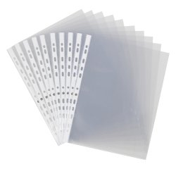 Paquete de 200 fundas multitaladro Bruneau A4, polipropileno liso 11/100 + 100 gratis