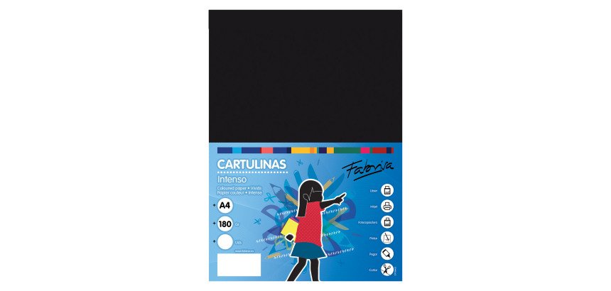 Cartulina A4 180 g Negro - Paquete de 50