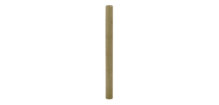 Poteau rond bois massif pour corbeille murale extérieur Eden 20 L bois