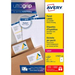Etiquettes adresses laser 199,6 x 289,1 mm Avery L7167-100 - Boîte de 100
