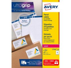 Etiquettes adresses laser 99,1 x 93,1 mm Avery L7166-100 - Boîte de 600